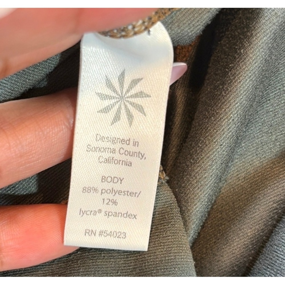Athleta Marble Tie Dye High Rise Leggings Womens Small Green Yoga Gym activewear - Picture 5 of 5